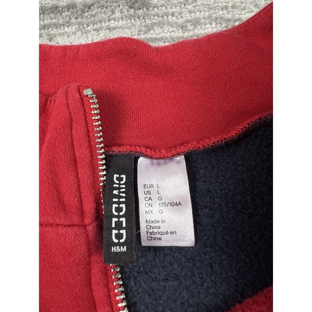 Divided H&M Sweater Mens Large Multicolor California 1/4‎ Zip Longsleeve - Picture 10 of 11